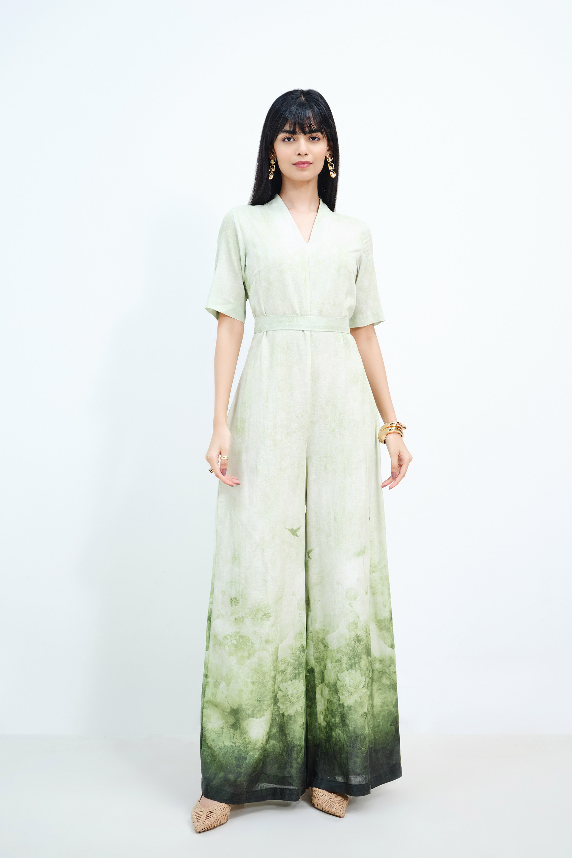 Wild Meadow Jumpsuit, Green, image 2